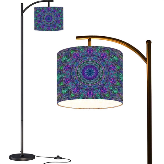 Arc Floor Lamp (Made in USA) Blue Green Purple Kaleidoscope