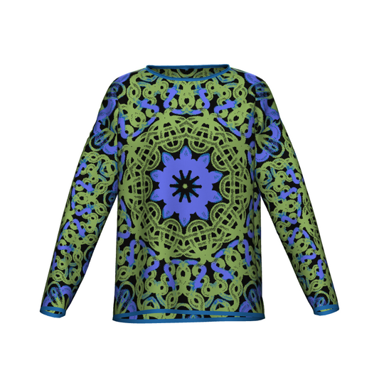 Blue Green Celtic Kaleidoscope Sweater