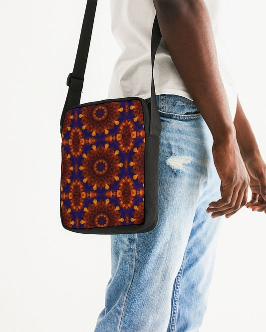 Blue Orange Red Kaleidoscope Messenger Pouch