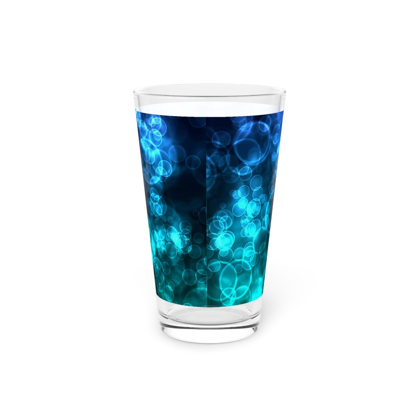 Blue Ocean Bokeh Pint Glass, 16oz