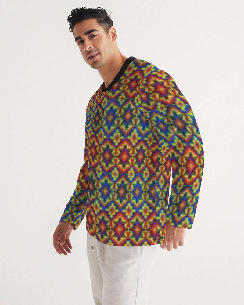 Carnival Kaleidoscope Men's All-Over Print Long Sleeve Sports Jersey