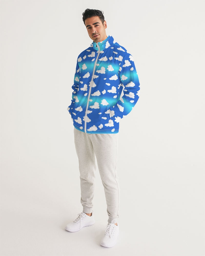 Clouds Pattern Men's All-Over Print Windbreaker