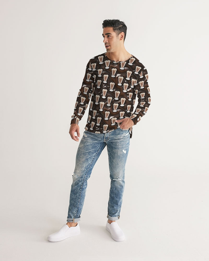 Chocolate Milkshake Men's All-Over Print Long Sleeve Tee