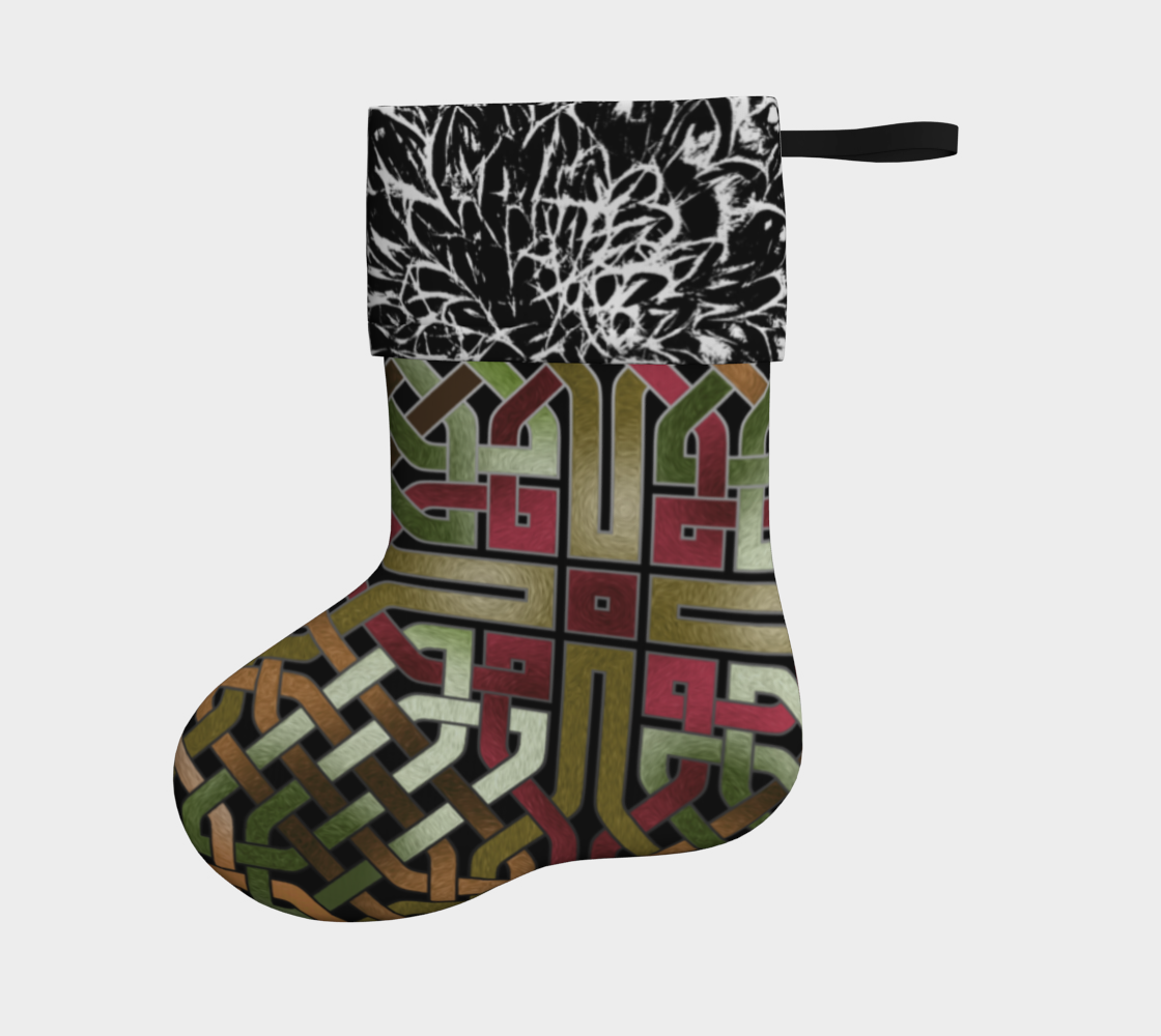 Earthtone Celtic Knot Christmas Stocking