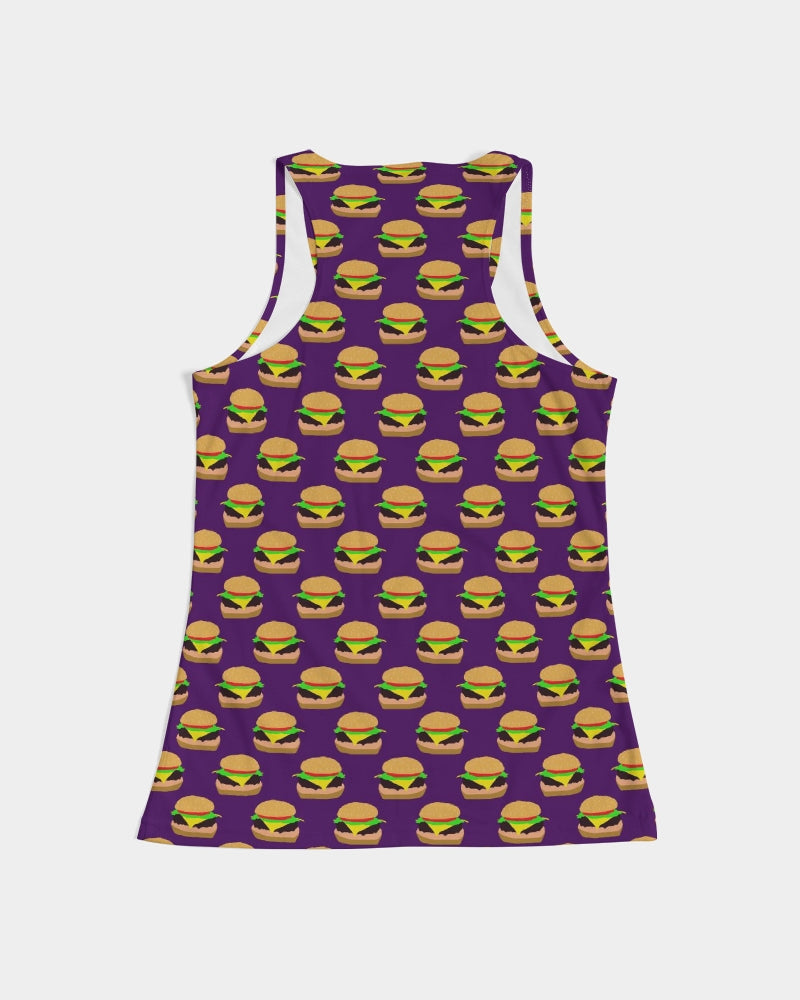 Cheeseburger Pattern Women's All-Over Print Tank