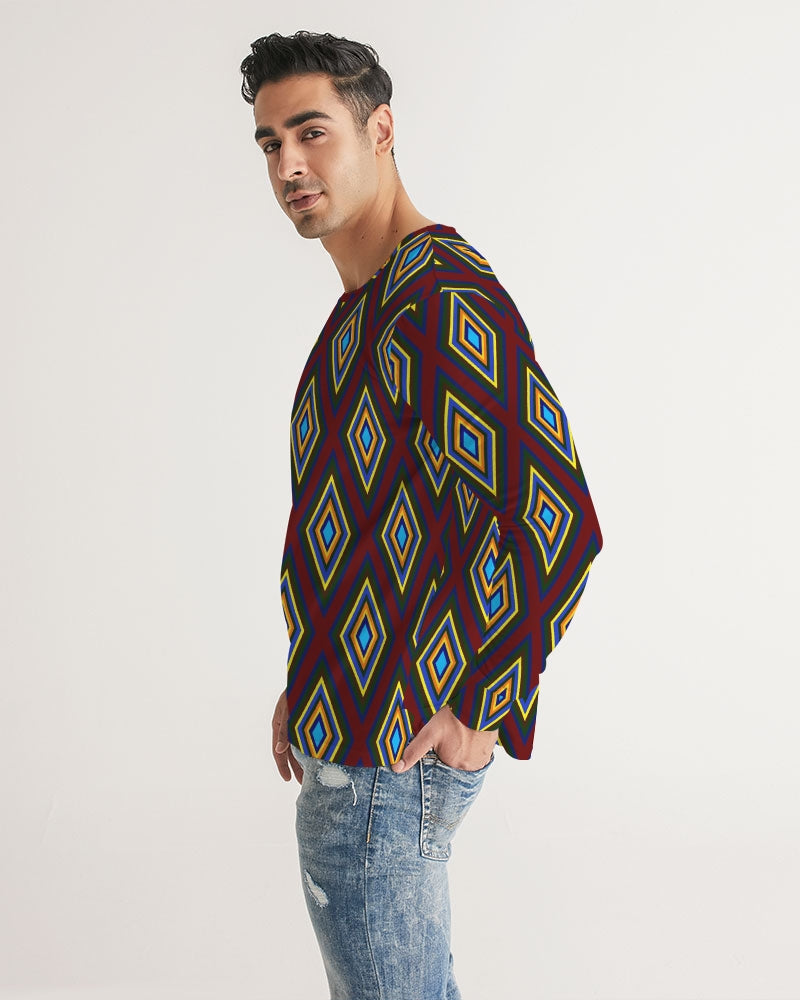 Colorful Diamonds Men's All-Over Print Long Sleeve Tee