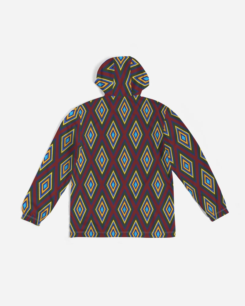 Colorful Diamonds Men's All-Over Print Windbreaker