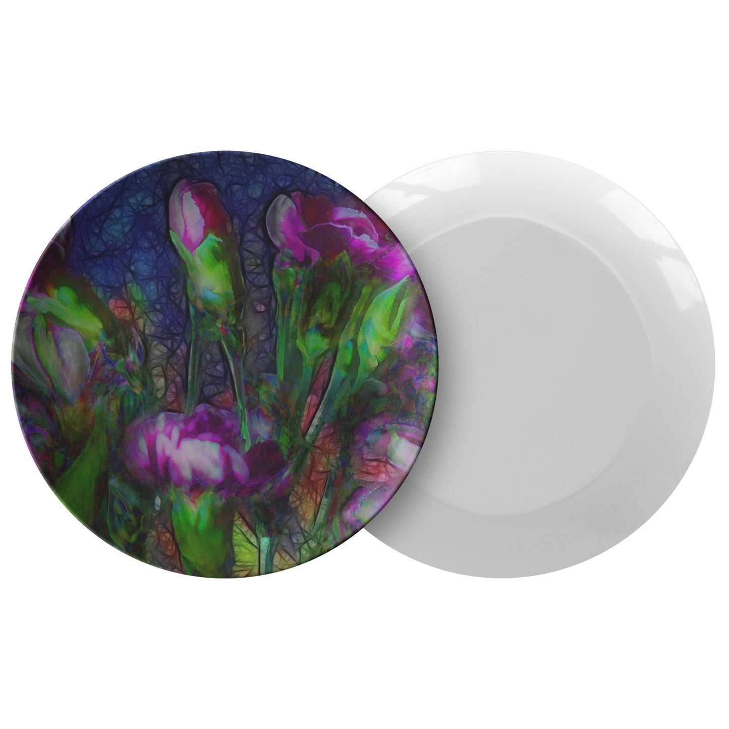 Abstract Pink Carnations Dinner Plate