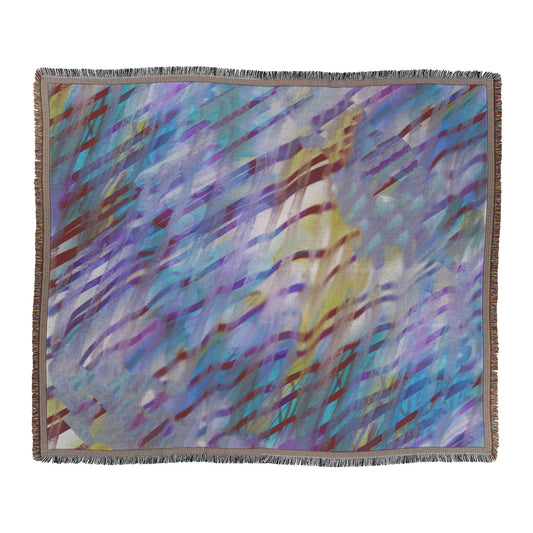 Abstract Ripple Woven Blanket
