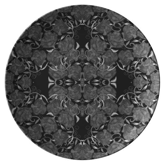 Black Roses Dinner Plate