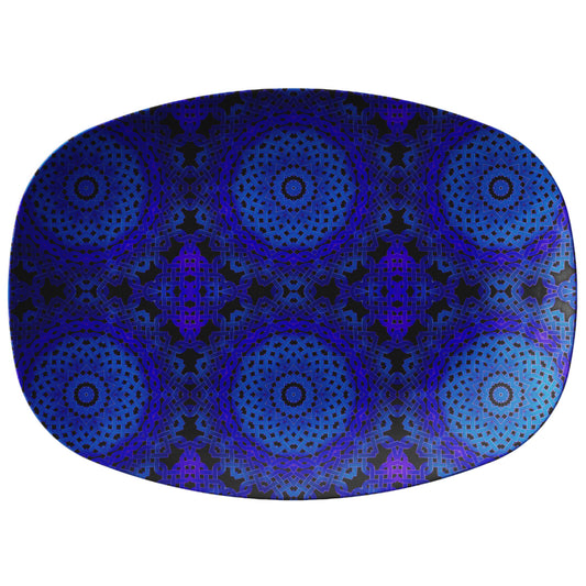 Blue Celtic Knot Kaleidoscope Snack Platter