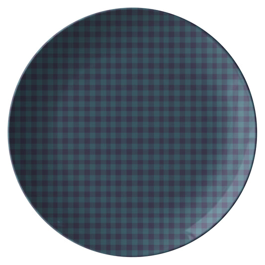 Blue Gingham Dinner Plate