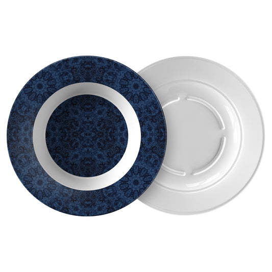 Blue Velvet Kaleidoscope Dinner Bowl