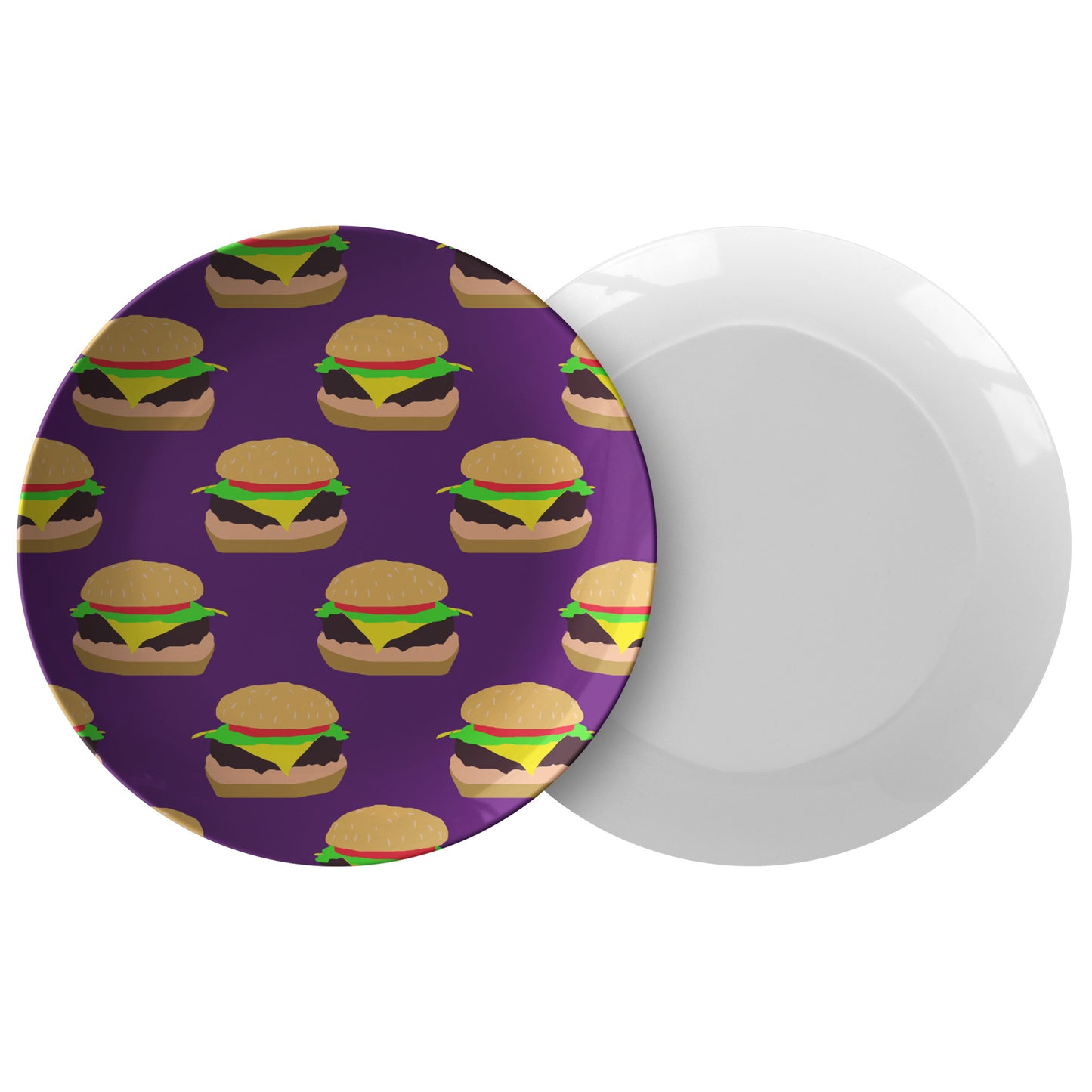 Burger Pattern Dinner Plate