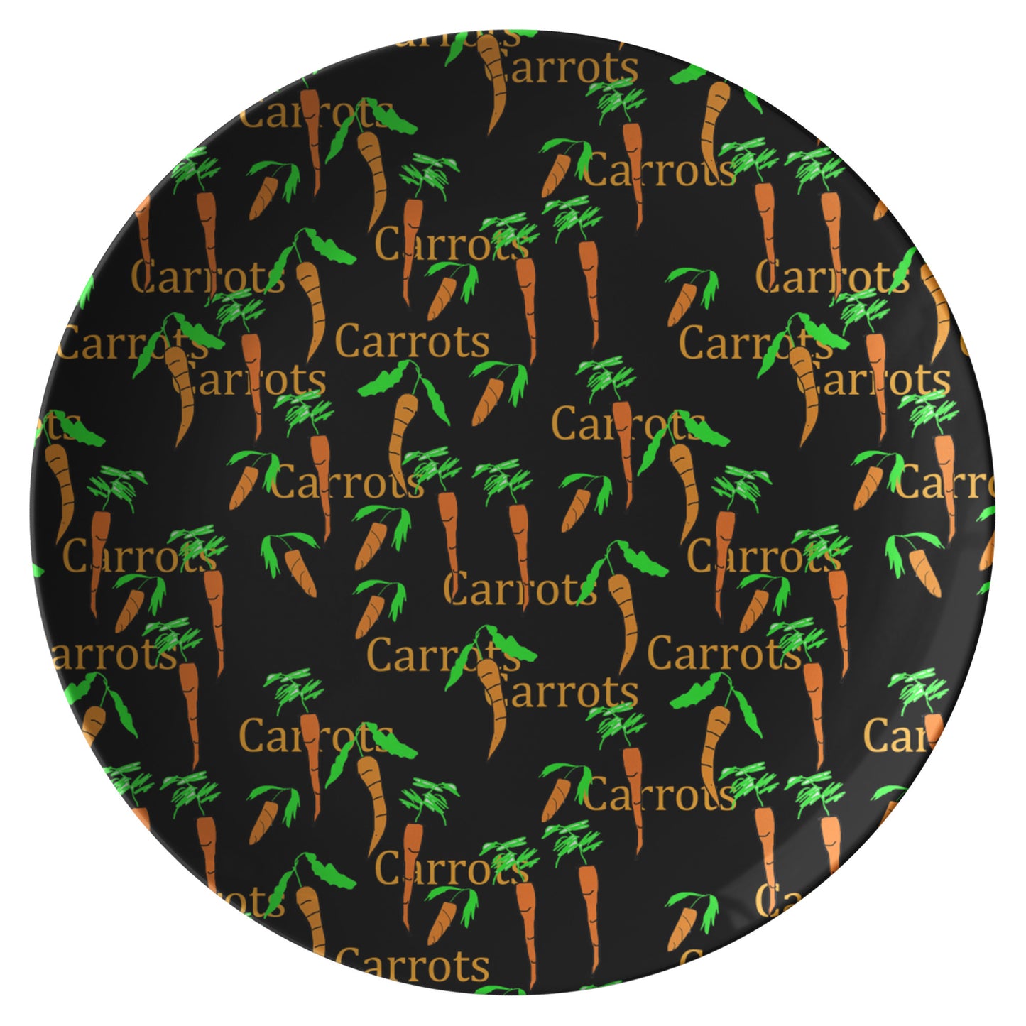 Carrots Pattern Dinner Plate