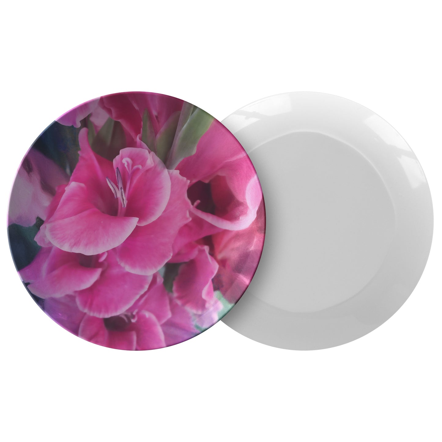 Dark Pink Gladiolas Dinner Plate