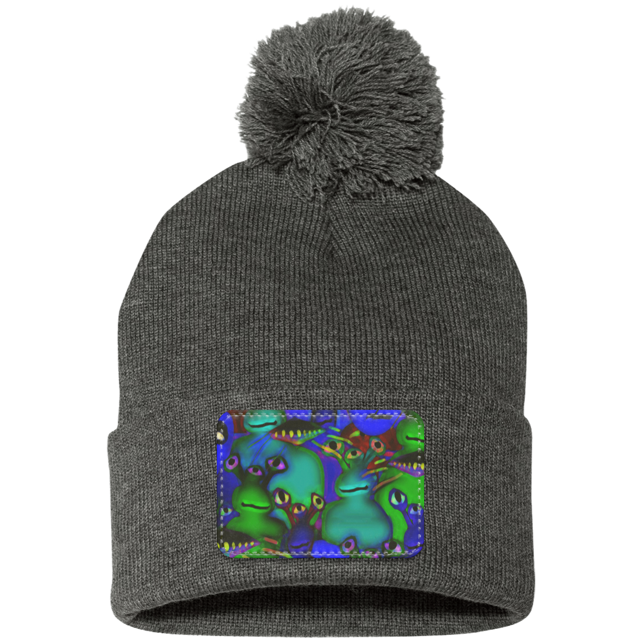 Aliens Collage  Pom Pom Knit Cap