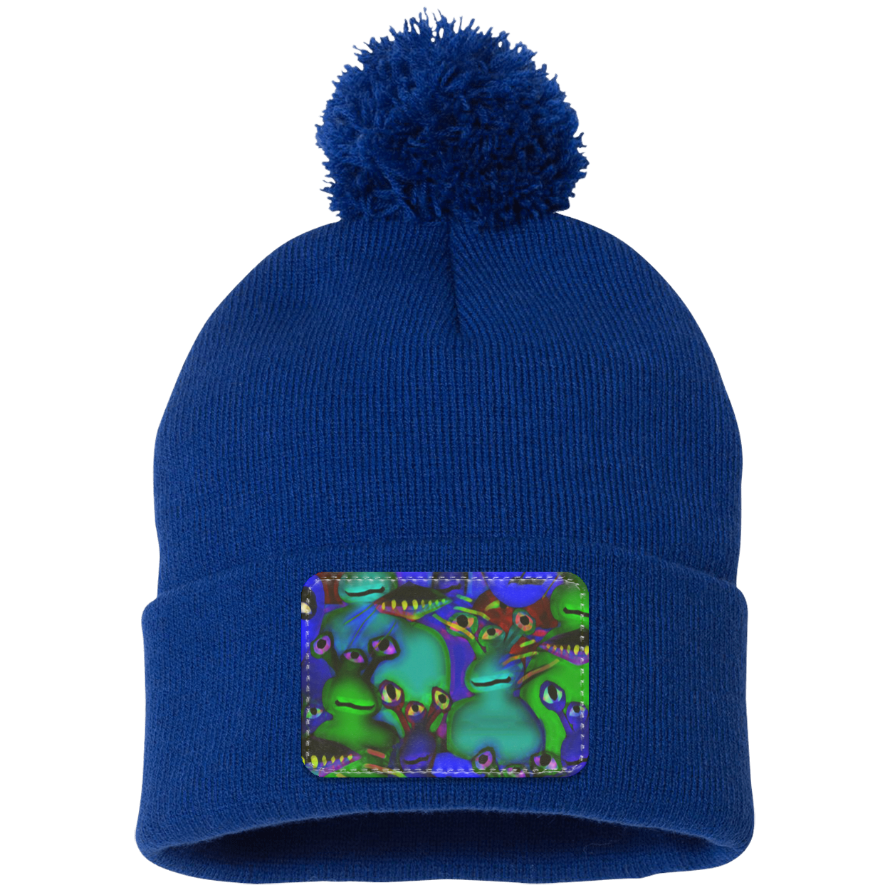 Aliens Collage  Pom Pom Knit Cap