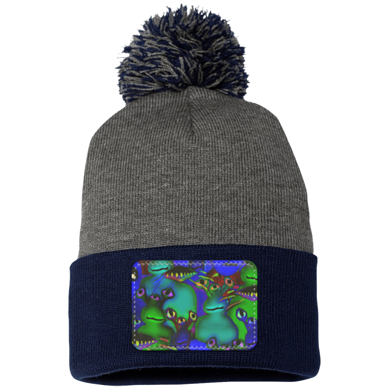 Aliens Collage  Pom Pom Knit Cap