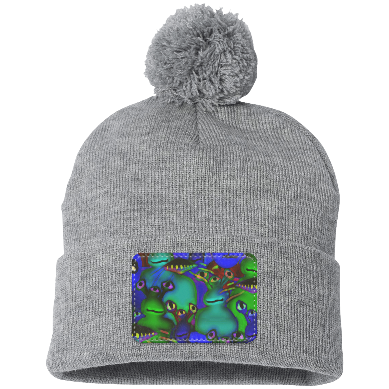 Aliens Collage  Pom Pom Knit Cap