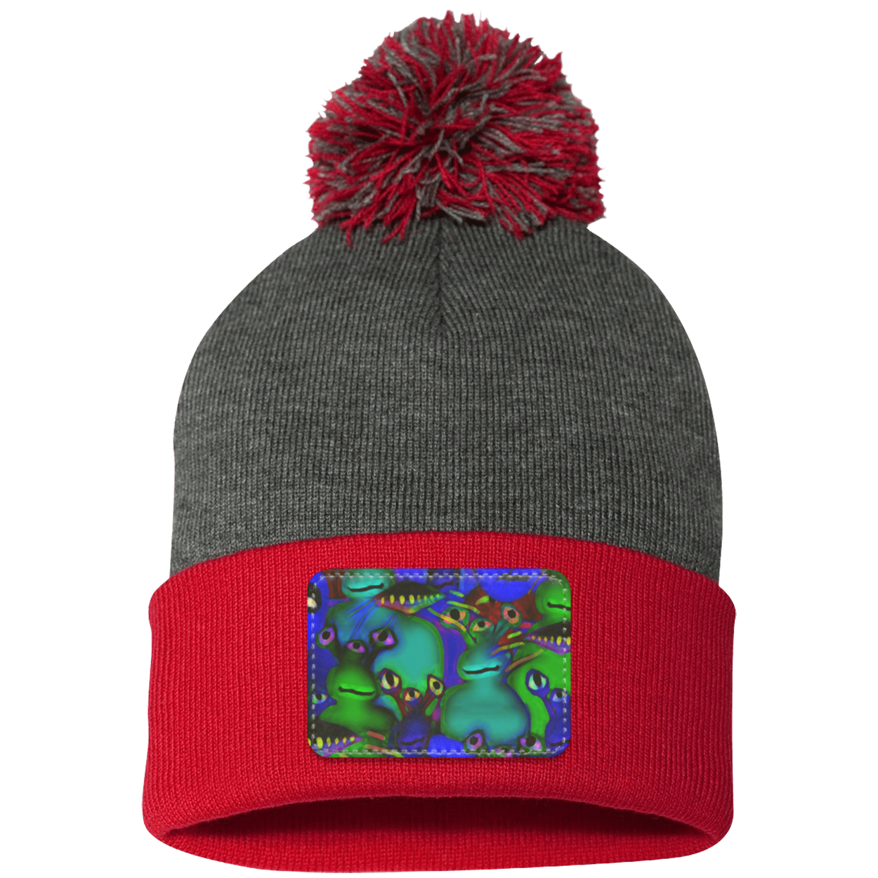 Aliens Collage  Pom Pom Knit Cap