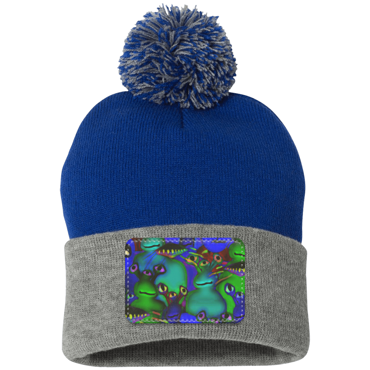 Aliens Collage  Pom Pom Knit Cap