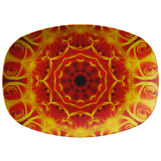 Orange Flower Kaleidoscope Snack Platter