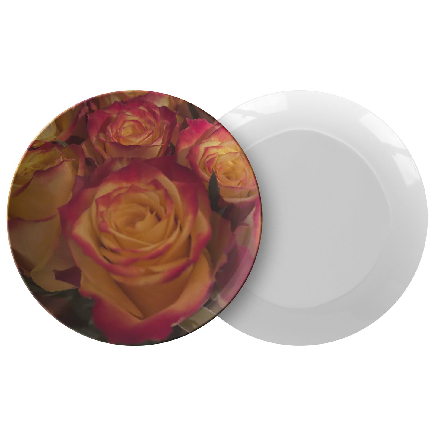 Orange Roses Dinner Plate