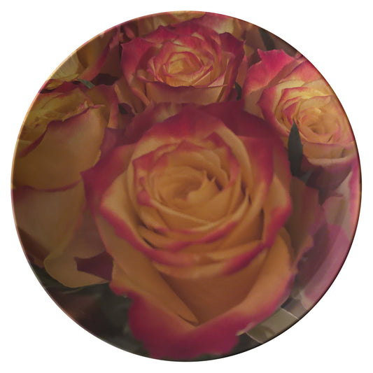 Orange Roses Dinner Plate