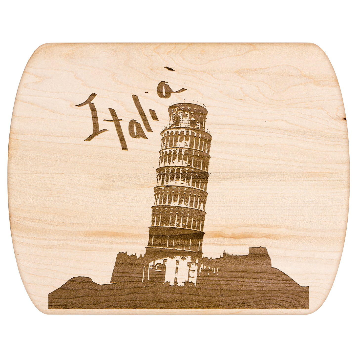 Pisa Italia Oval Hardwood Cutting Board