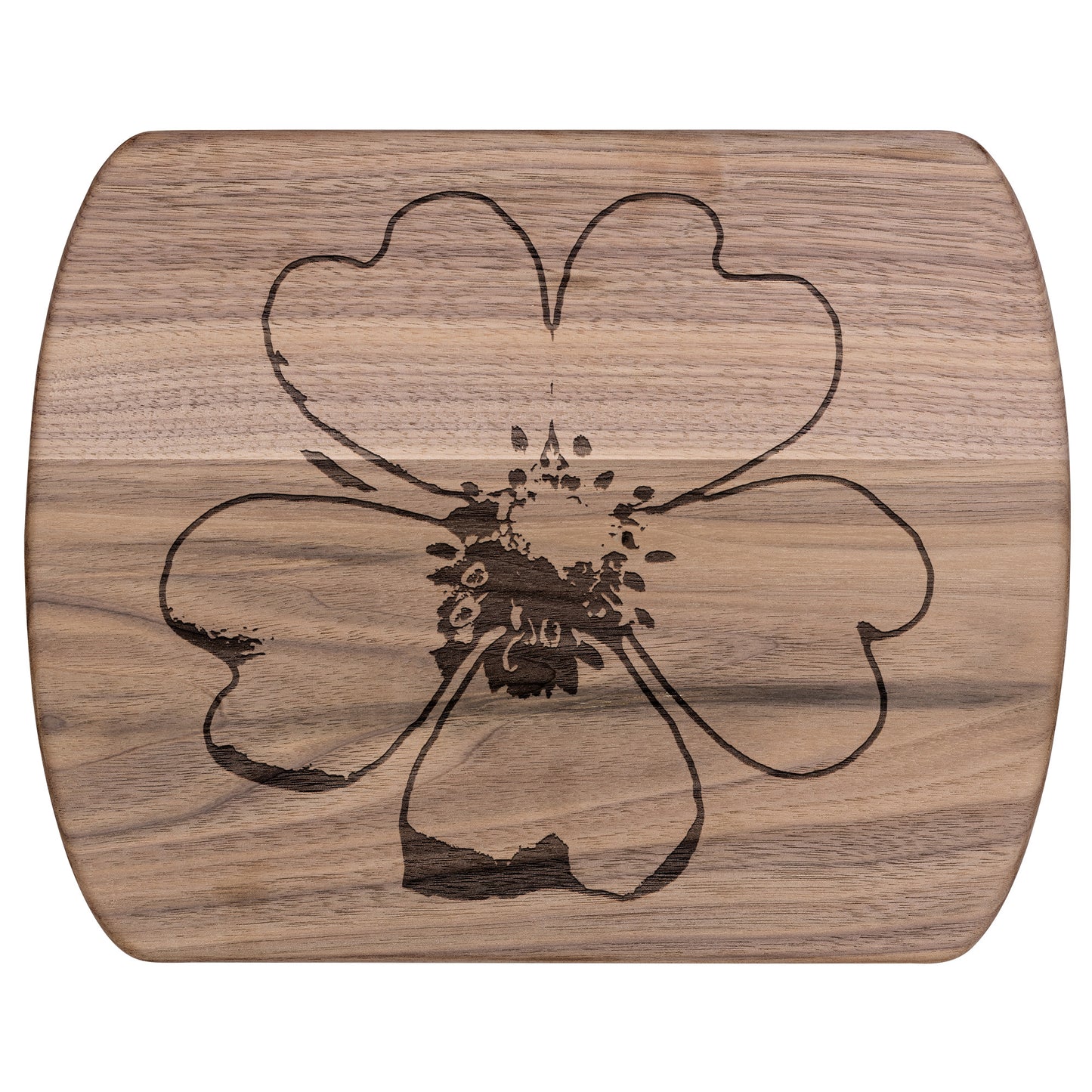 Wildflower Oval Hardwood Cutting Board
