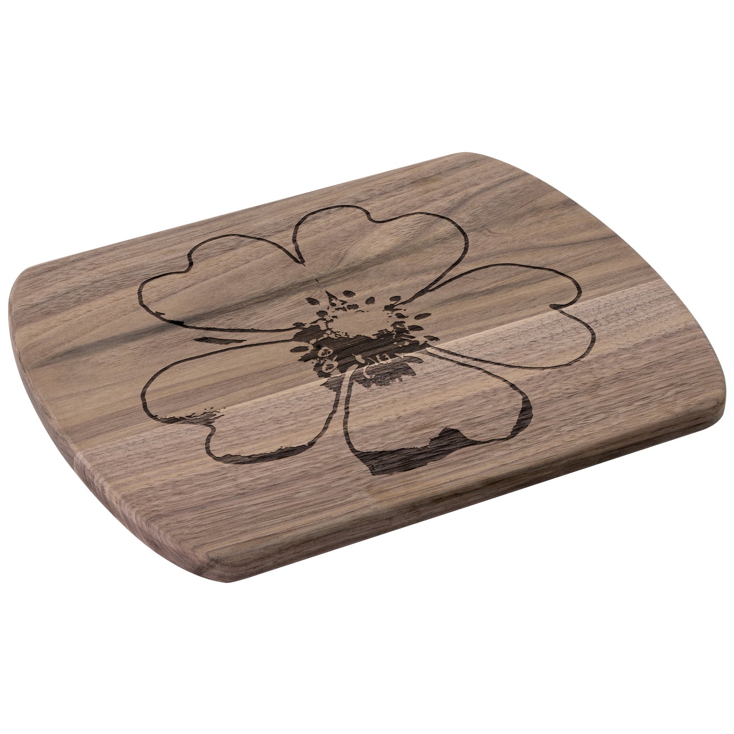 Wildflower Oval Hardwood Cutting Board