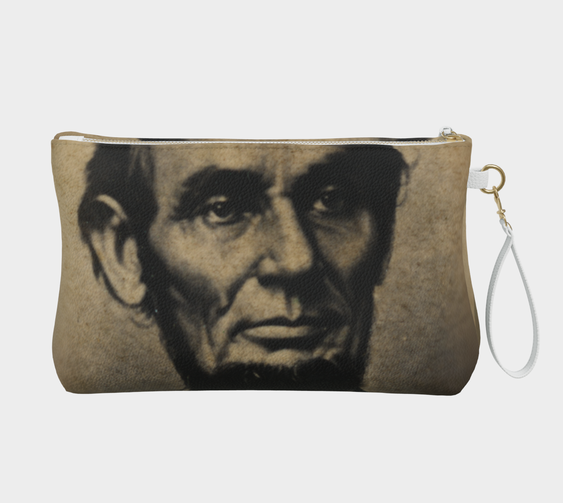 Abraham Lincoln Vegan Leather Makeup Bag