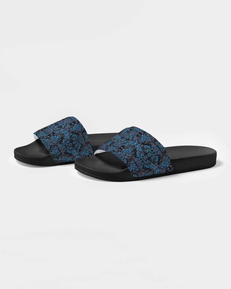 Blue Vines and Lace Women's Slide Sandal