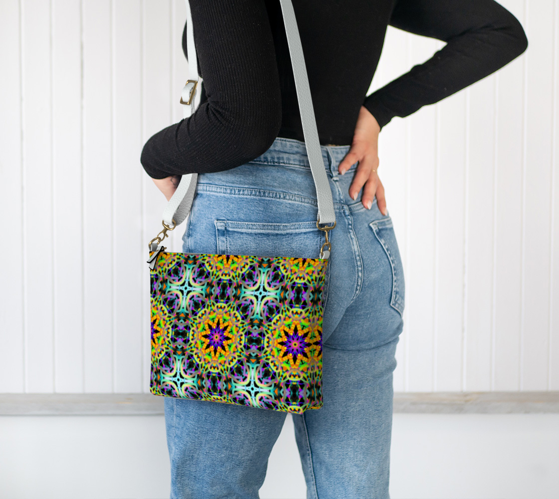 Carnival Kaleidoscope Vegan Crossbody Purse