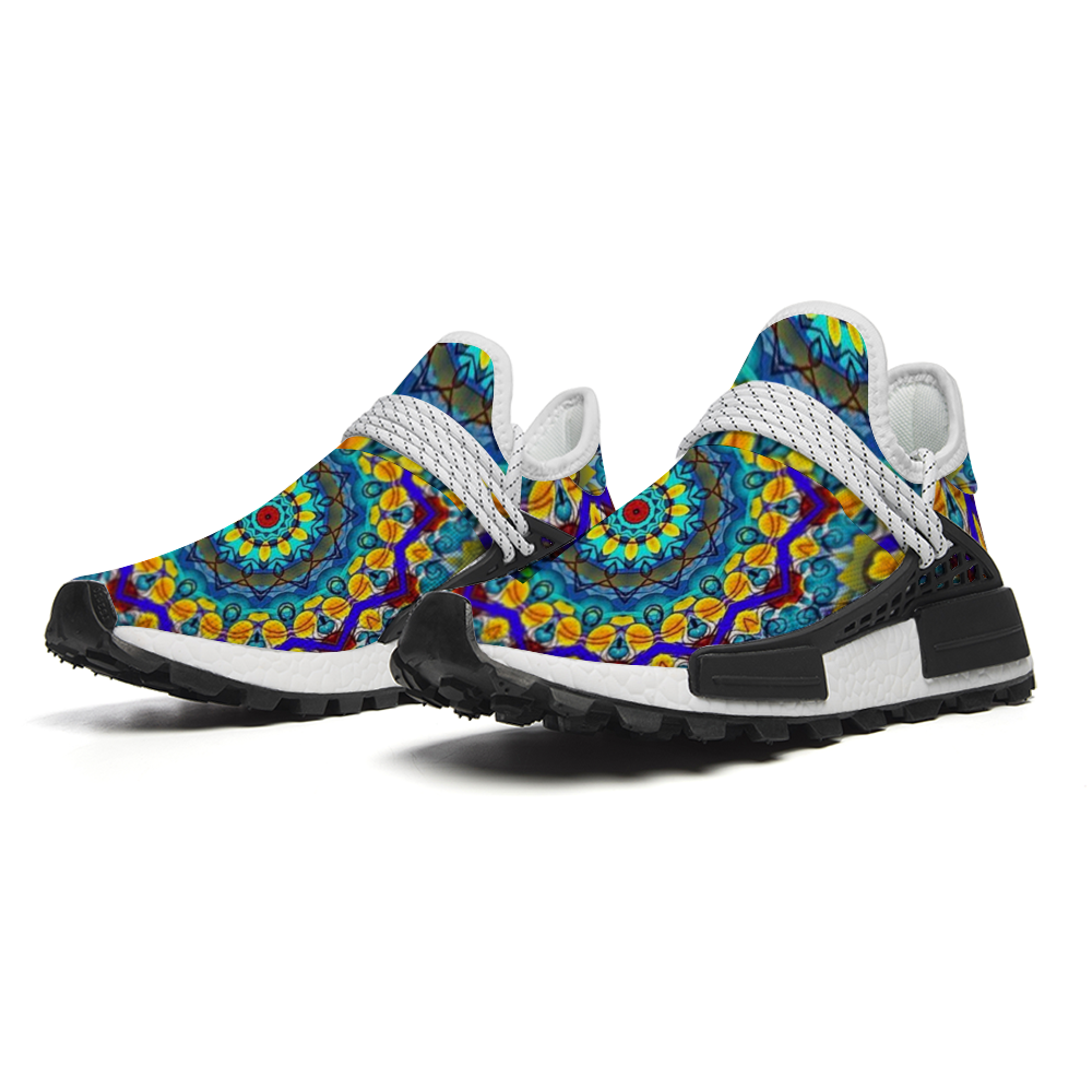 Blur Kaleidoscope Custom Unisex Mid Top Breathable Non-slip Sneakers