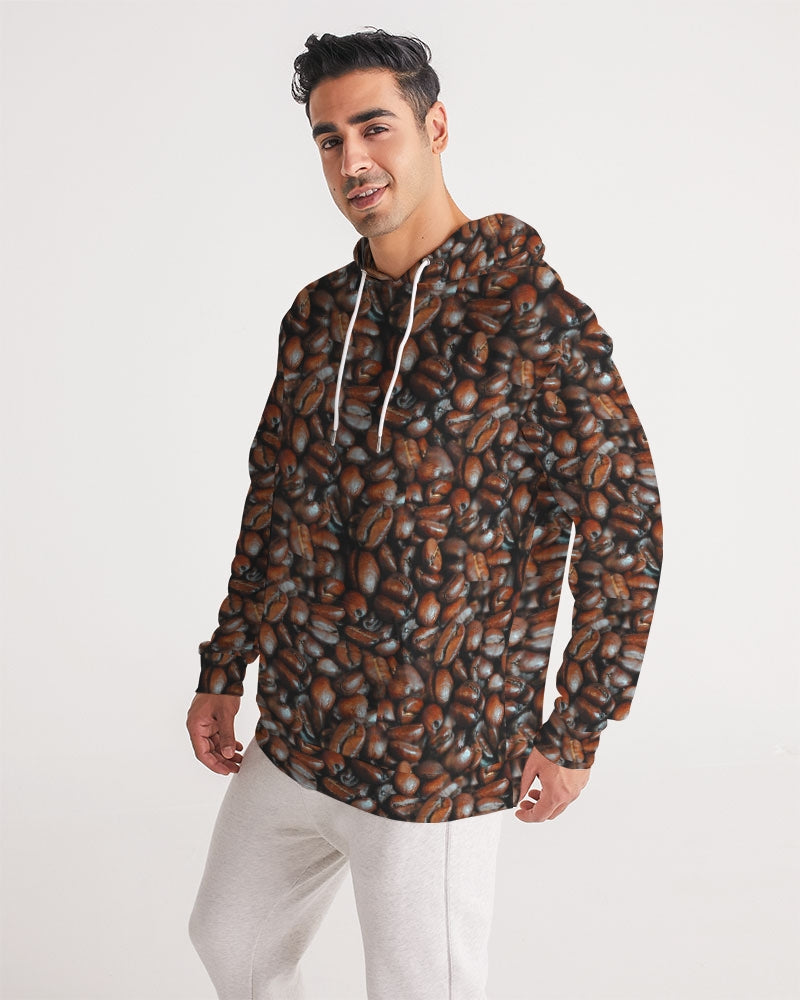 Coffee Bean Pattern Men's All-Over Print Hoodie