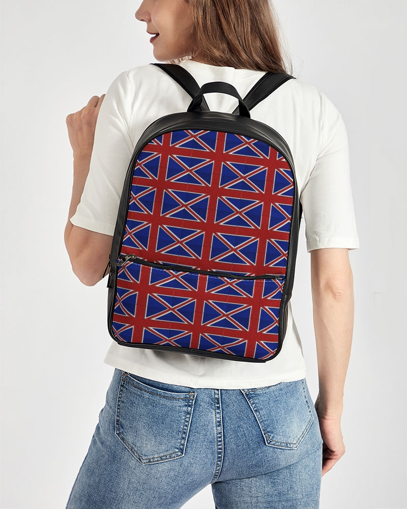 British Flag Pattern Classic Faux Leather Backpack