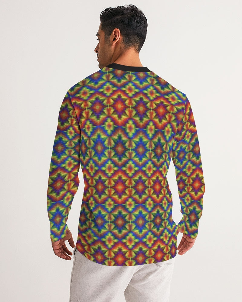 Carnival Kaleidoscope Men's All-Over Print Long Sleeve Sports Jersey