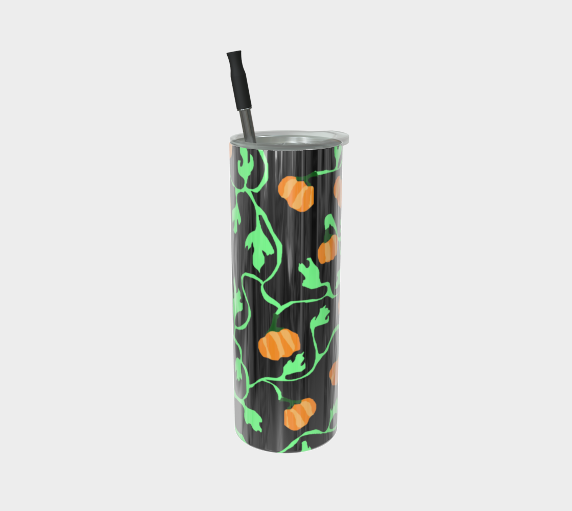 Pumpkin and Vines Stainless Steel Tumbler