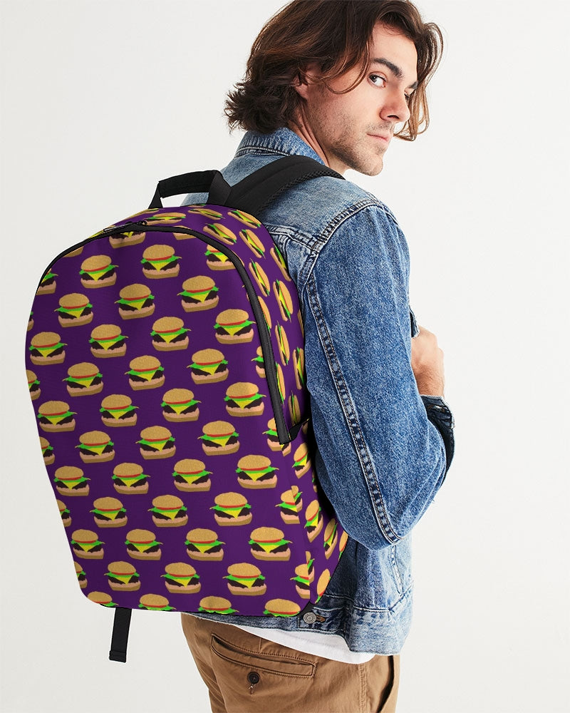 Cheeseburger Pattern Large Backpack