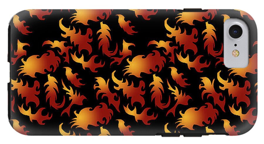 Abstract Flames - Phone Case