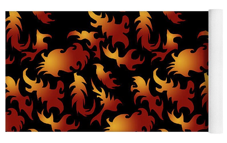 Abstract Flames - Yoga Mat