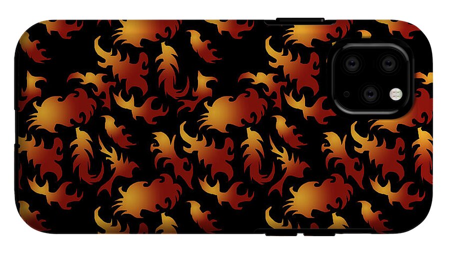 Abstract Flames - Phone Case