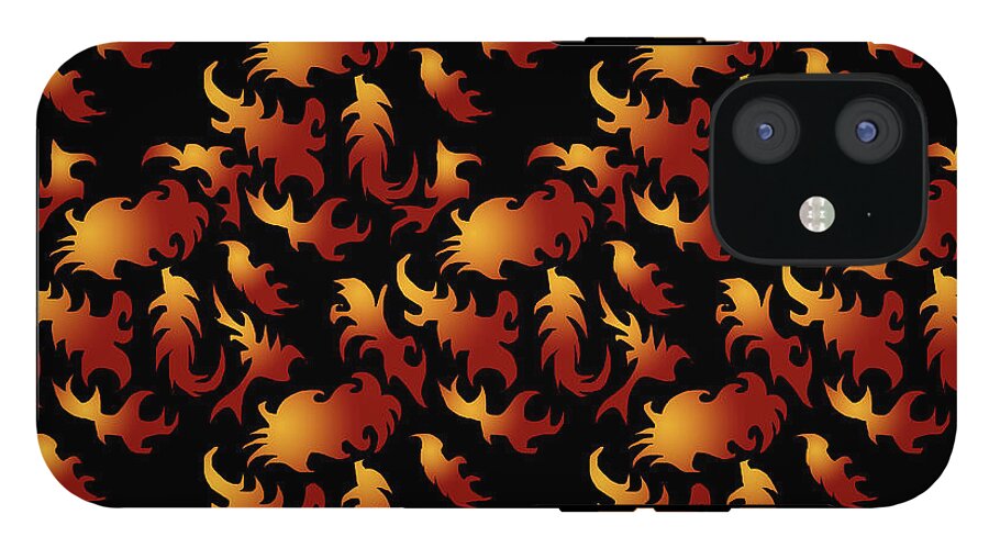 Abstract Flames - Phone Case