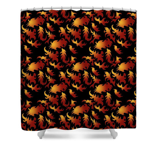 Abstract Flames - Shower Curtain