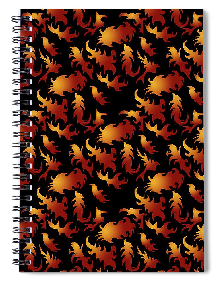 Abstract Flames - Spiral Notebook