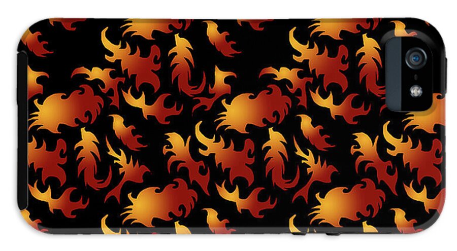 Abstract Flames - Phone Case