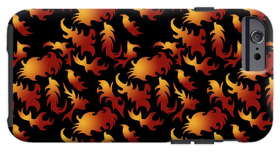 Abstract Flames - Phone Case