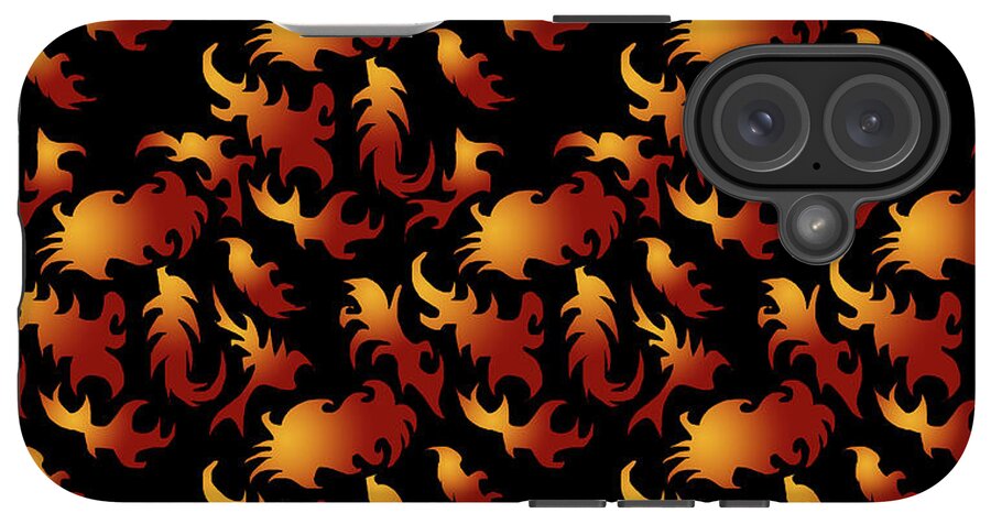 Abstract Flames - Phone Case